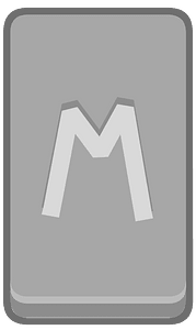 Grey rectangle outlined rune