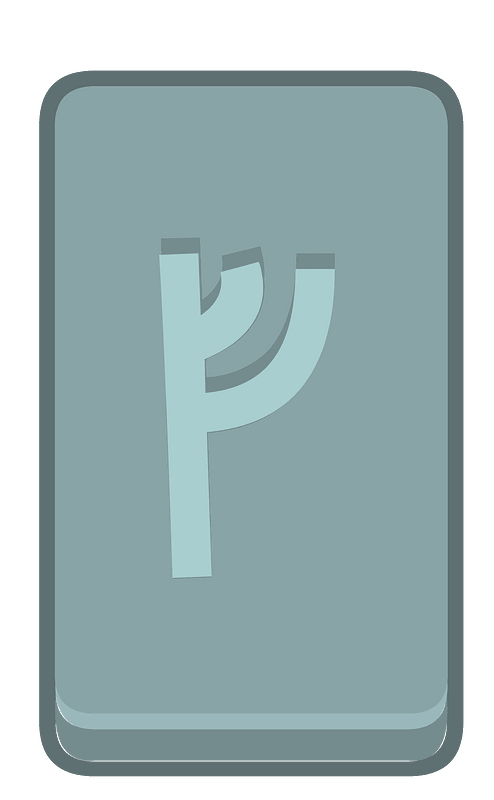 Blue rectangle outlined rune