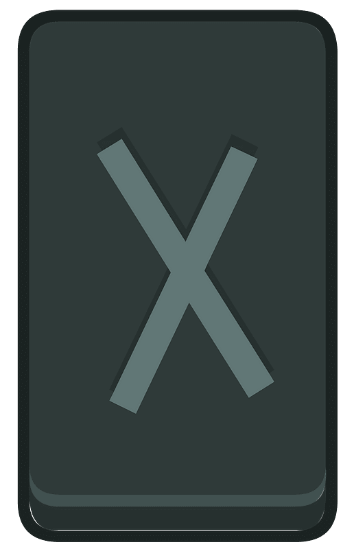 Black rectangle outlined rune