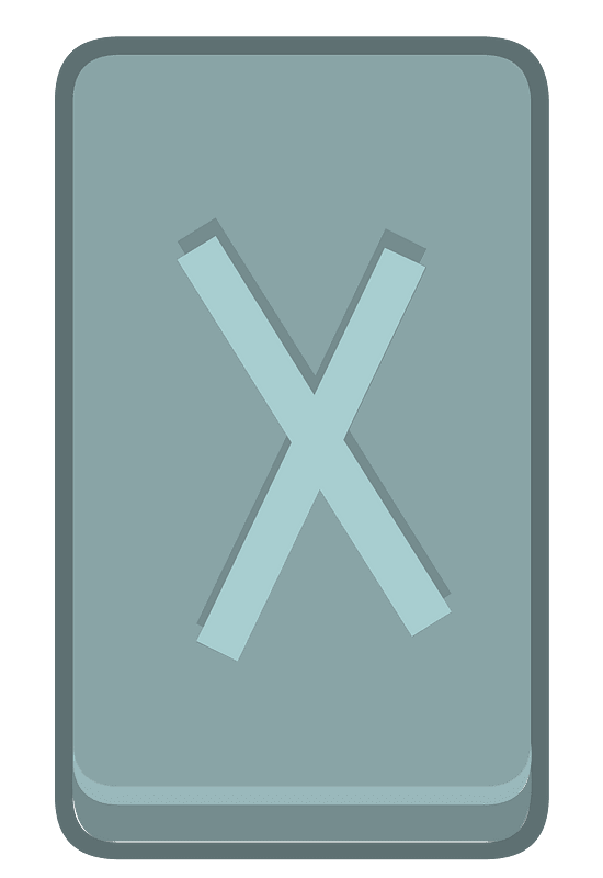 Blue rectangle outlined rune