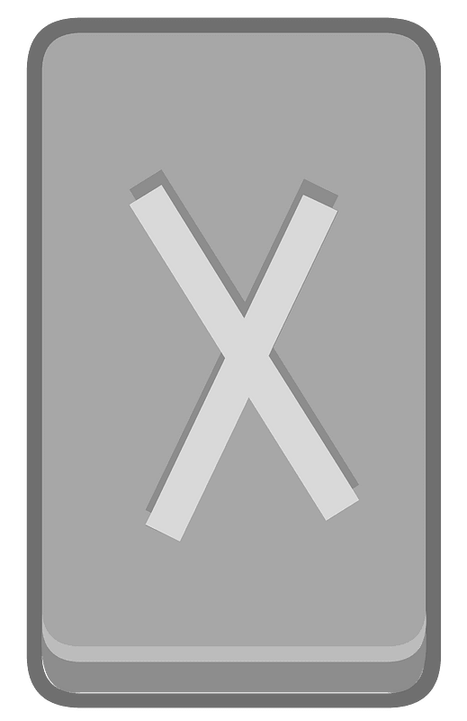 Grey rectangle outlined rune