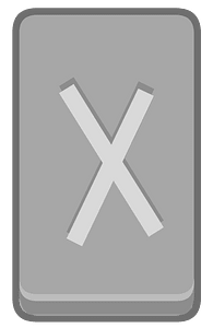 Grey rectangle outlined rune