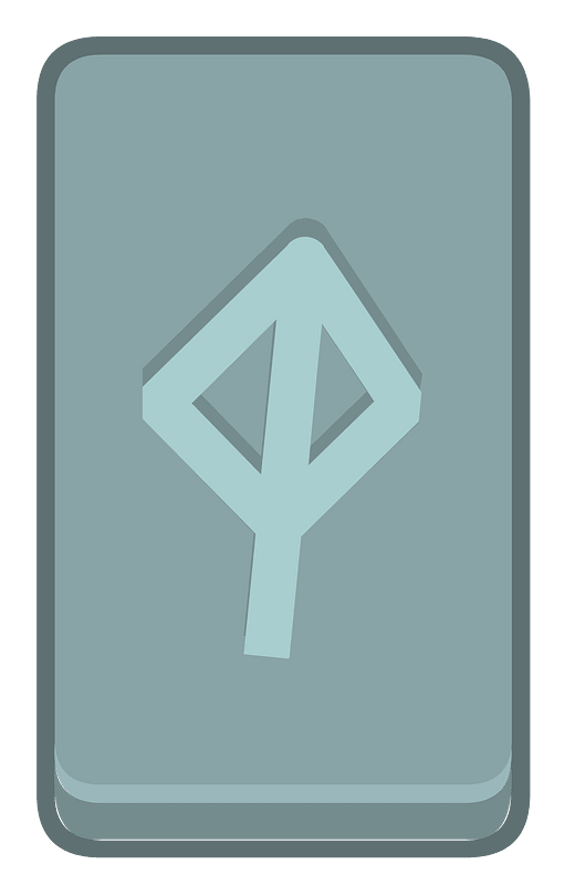 Blue rectangle outlined rune