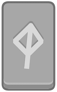 Grey rectangle outlined rune