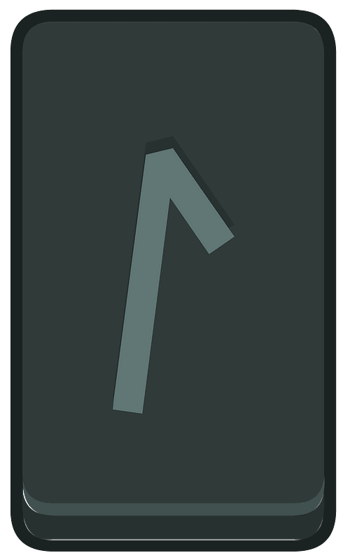 Black rectangle outlined rune