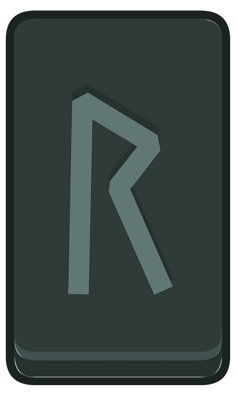 Black rectangle outlined rune