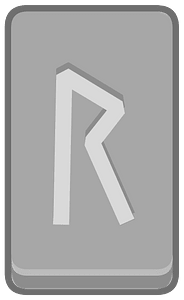 Grey rectangle outlined rune