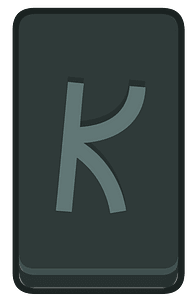 Black rectangle outlined rune