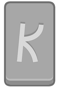 Grey rectangle outlined rune