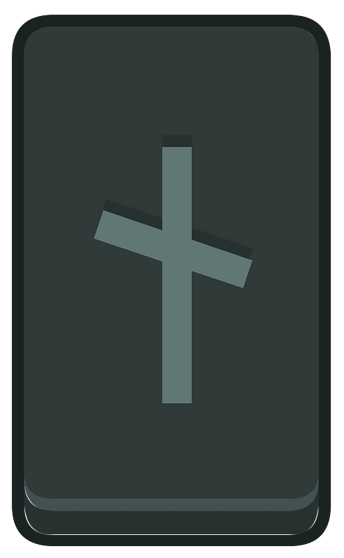 Black rectangle outlined rune