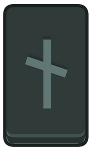 Black rectangle outlined rune