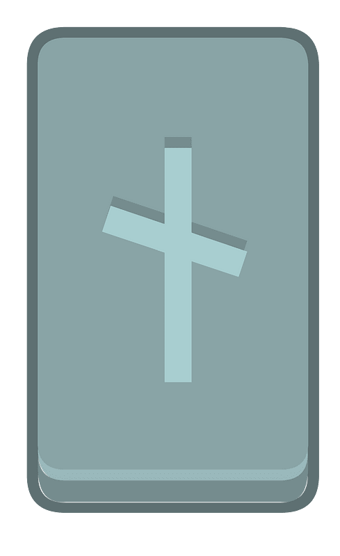Blue rectangle outlined rune