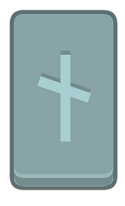 Blue rectangle outlined rune