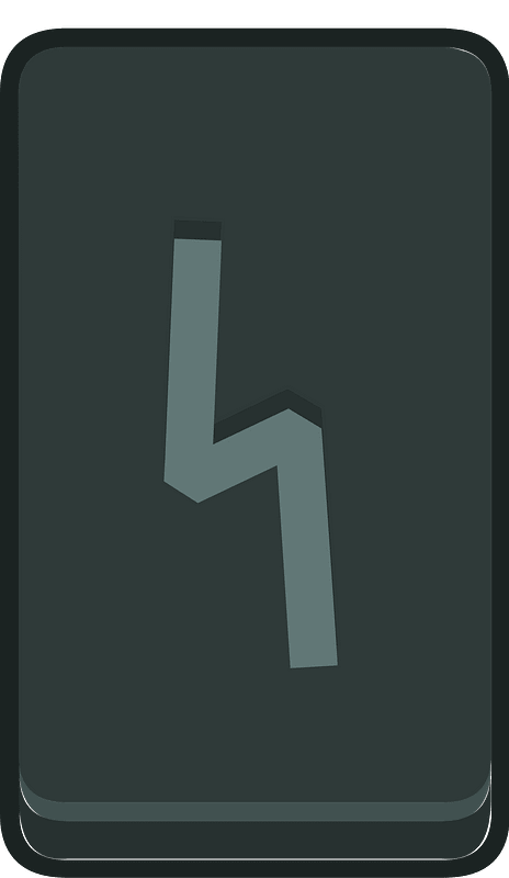 Black rectangle outlined rune