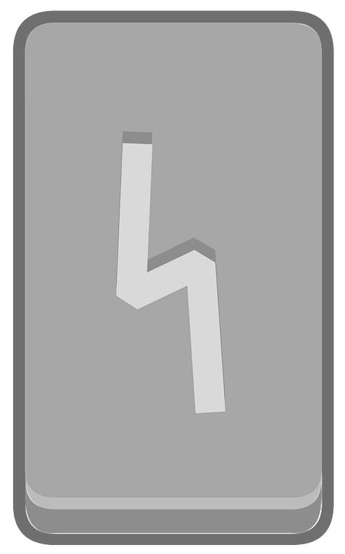 Grey rectangle outlined rune