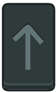 Black rectangle outlined rune
