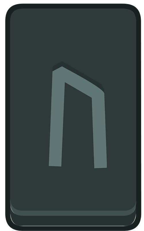 Black rectangle outlined rune
