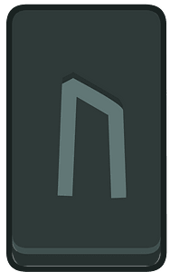 Black rectangle outlined rune