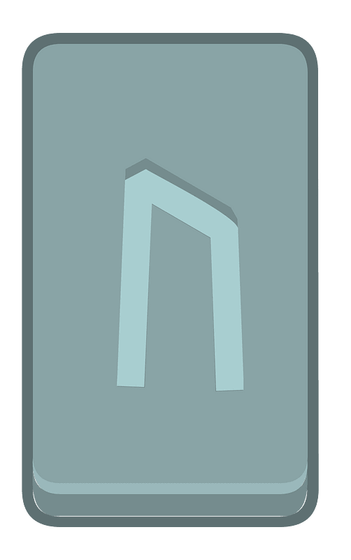 Blue rectangle outlined rune