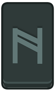 Black rectangle outlined rune