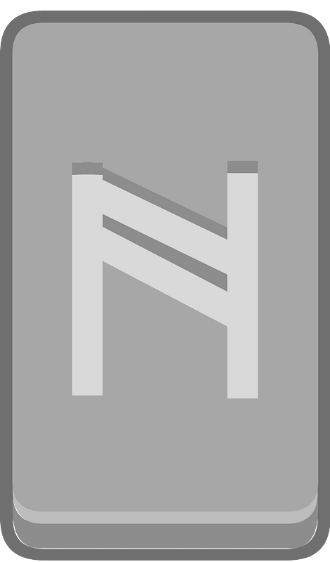 Grey rectangle outlined rune