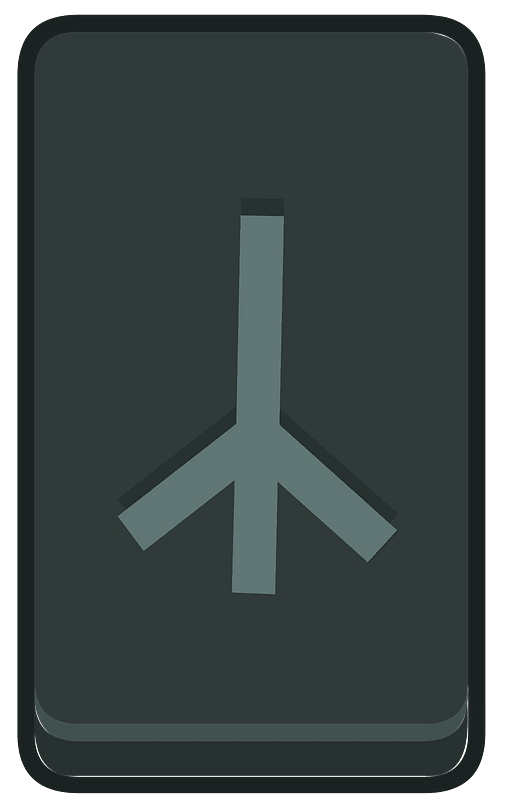 Black rectangle outlined rune