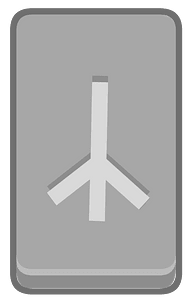 Grey rectangle outlined rune