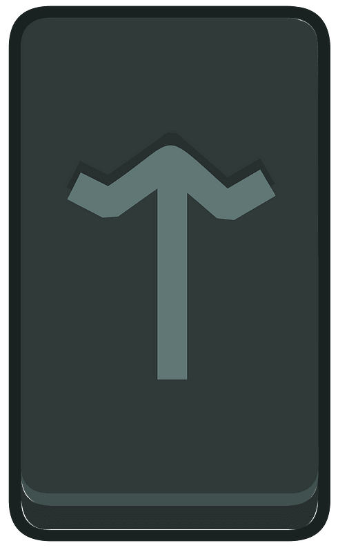 Black rectangle outlined rune