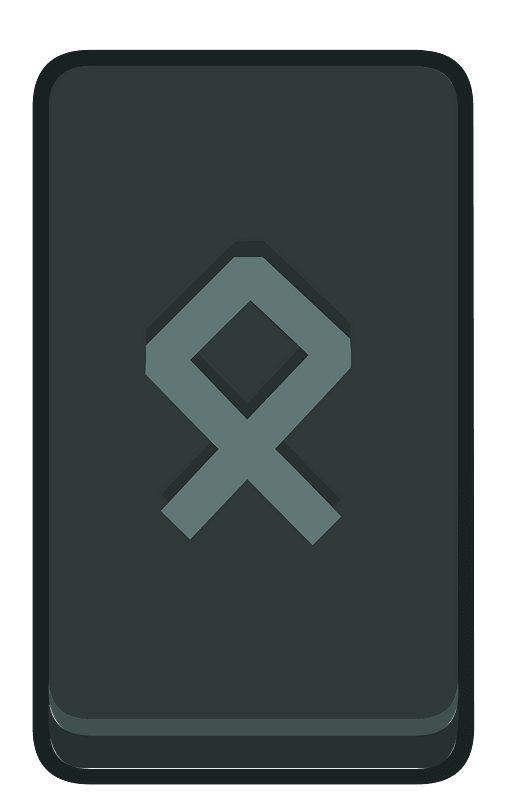 Black rectangle outlined rune