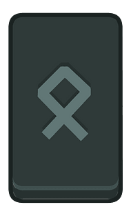 Black rectangle outlined rune