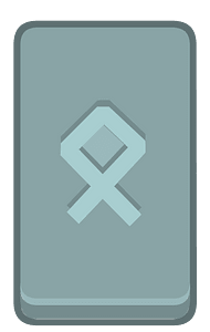 Blue rectangle outlined rune