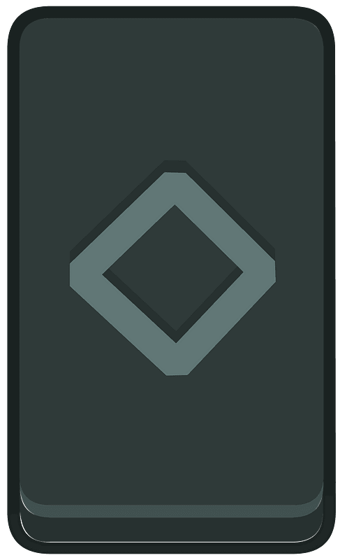 Black rectangle outlined rune