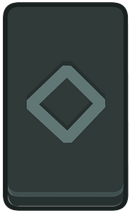Black rectangle outlined rune