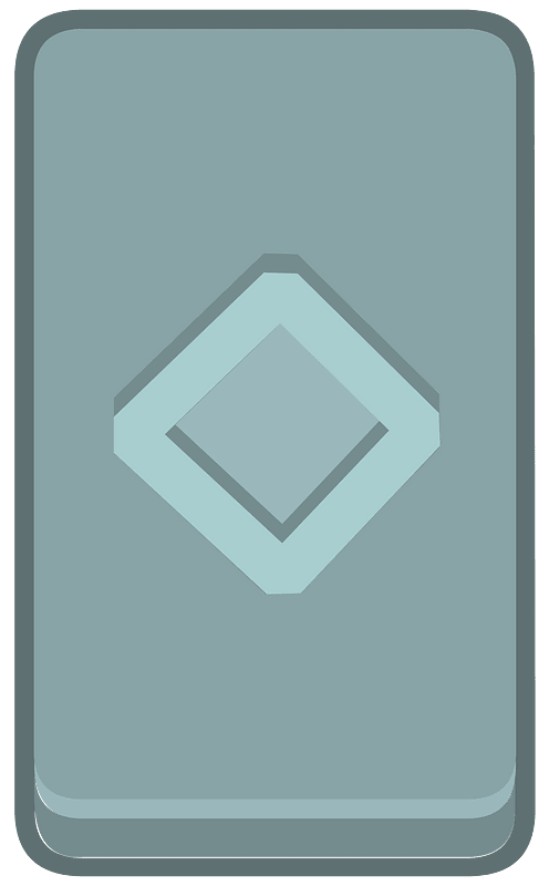 Blue rectangle outlined rune