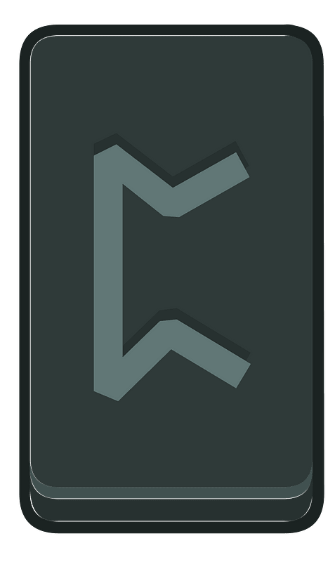 Black rectangle outlined rune