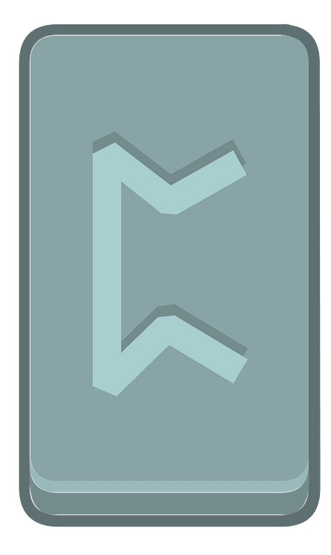 Blue rectangle outlined rune
