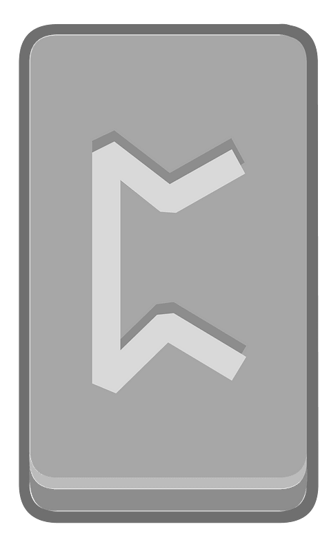 Grey rectangle outlined rune