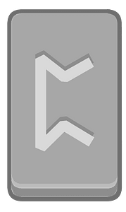 Grey rectangle outlined rune