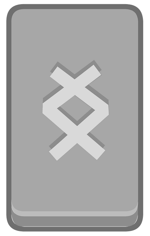 Grey rectangle outlined rune
