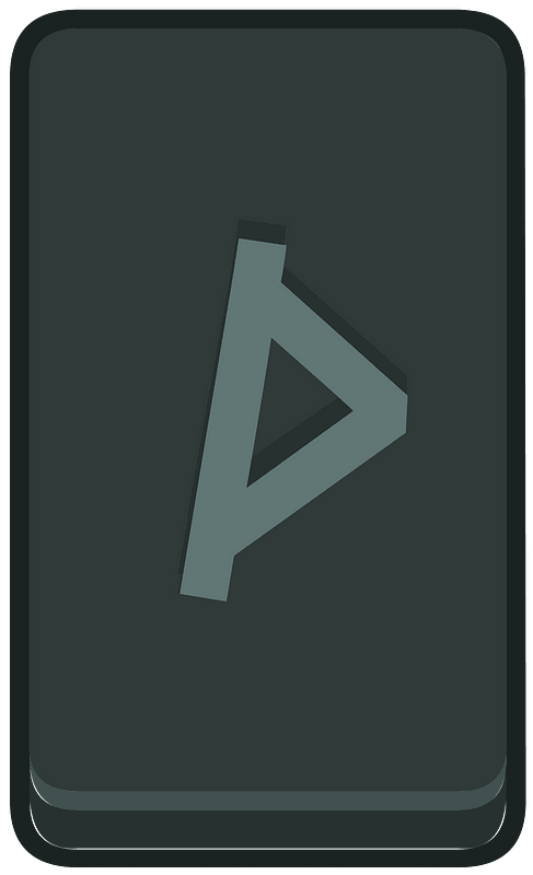 Black rectangle outlined rune