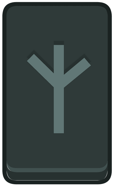Black rectangle outlined rune