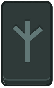 Black rectangle outlined rune