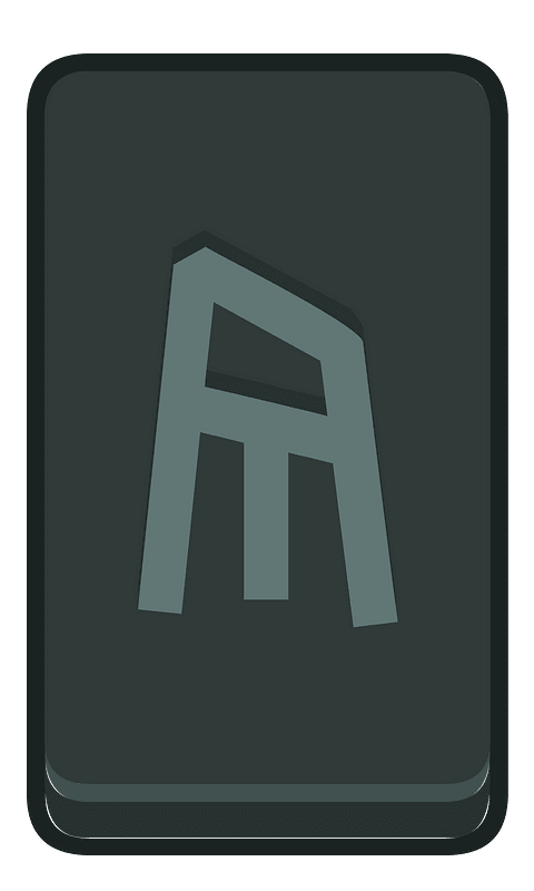 Black rectangle outlined rune