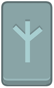 Blue rectangle outlined rune