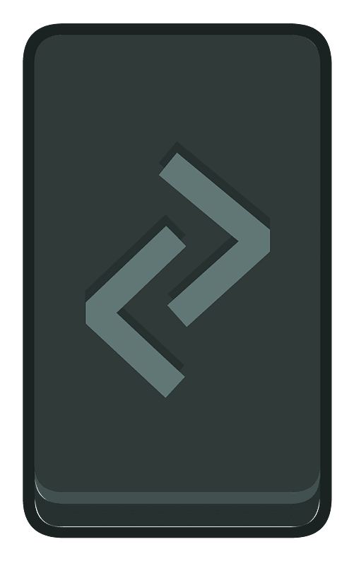 Black rectangle outlined rune