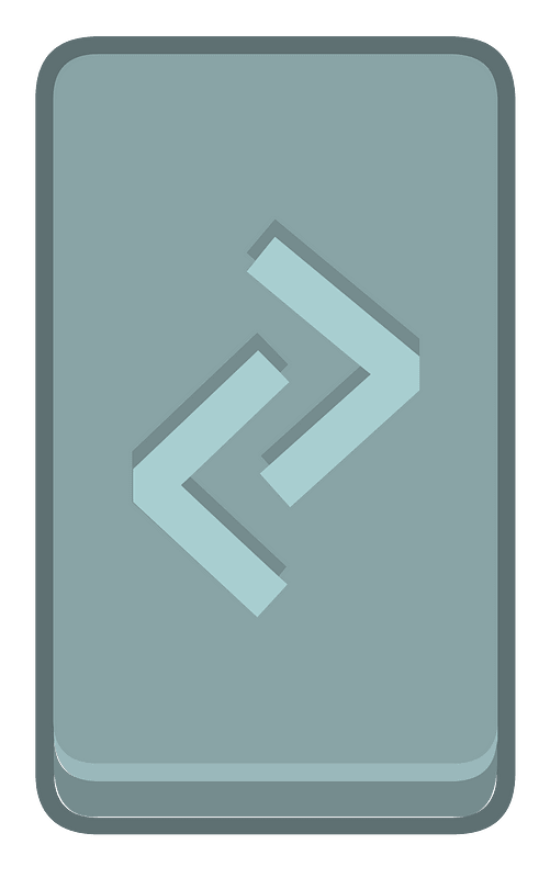 Blue rectangle outlined rune