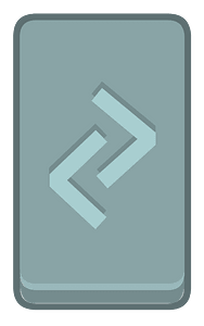 Blue rectangle outlined rune