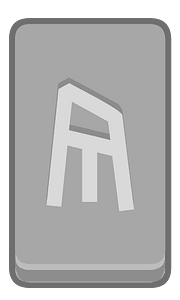 Grey rectangle outlined rune