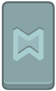 Blue rectangle outlined rune