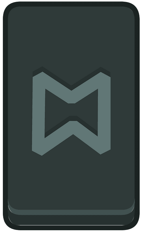 Black rectangle outlined rune